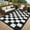 Black and White, variant on Outdoor Rugs 8x10ft/9x12ft Plaid Reversible Plastic Straw Rugs, Easy Cleaning Checkered Camping Carpet, Lightweight Outside Floor Mat for Picnic, Patio, RV, Porch, Deck, Balcony, Beach