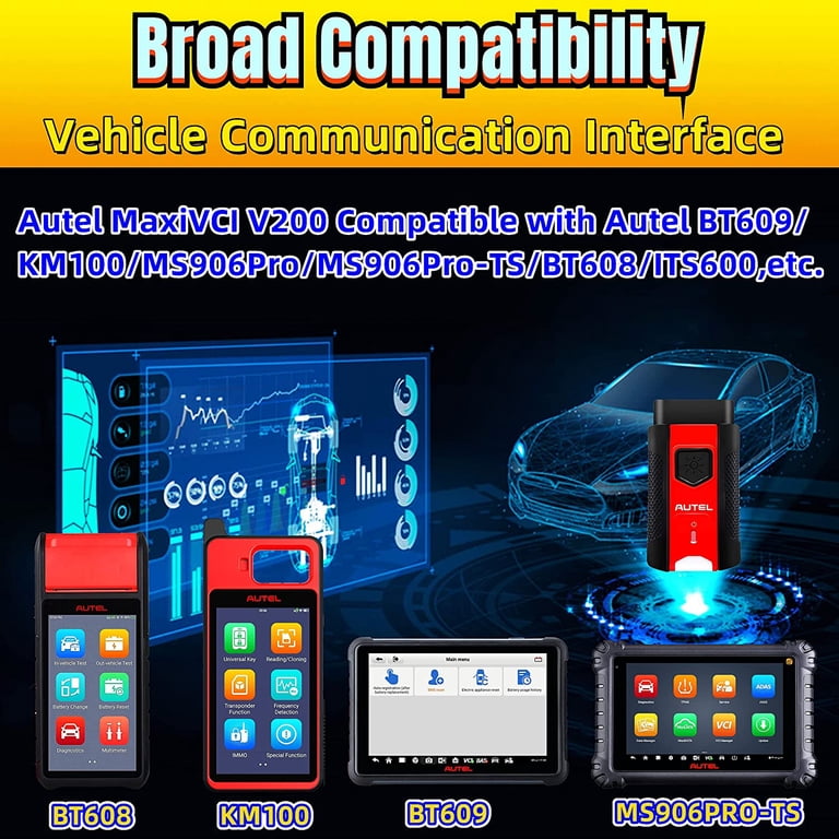 Autel MaxiVCI V200 VCI200 OBD2 Bluetooth Connector Adapter Vehicle