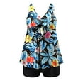 thumbnail image 3 of Women Swimsuits For Women Two Piece Bathing Suits Print Tank Top With Boyshorts Tummy Control Swimming Suits Romper Swimsuits For Women Bathing Suit Cover Up Pants Tummy Control Tankini Swimsuits For, 3 of 4