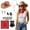 Red, variant on Kicpot 7Pcs Women's Western Cowgirl Outfit, Black Cowboy Accessories Set for Masquerade Halloween Parties Carnival Cosplay