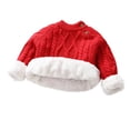 thumbnail image 3 of LNGOOR Baby Boys Girls Sweaters Kid Fleece Thickened Autumn Winter pullover Round Neck Long Sleeves  Wool Clothing Girls Ripped Sweater, 3 of 7