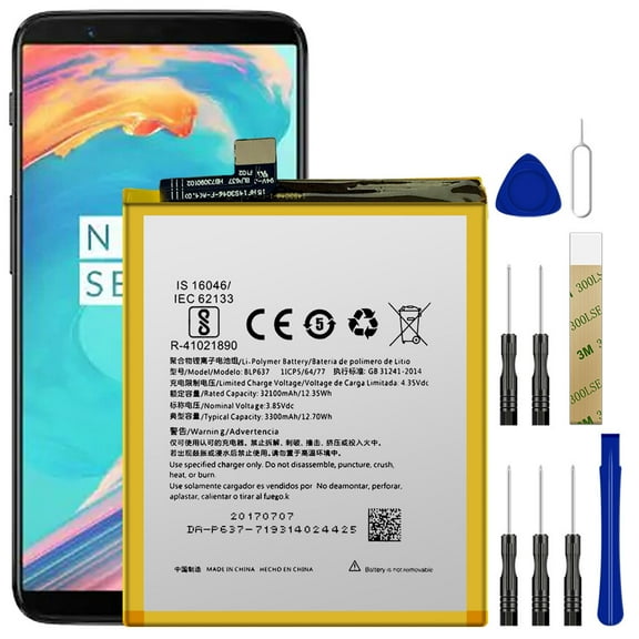 Replacement Battery BLP637 For OnePlus 5T A5010 Tool