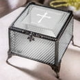 thumbnail image 1 of Baptism Gift for Girls Personalized Keepsake Box Engraved Clear Glass Jewelry J Devlin Box 825 EB222, 1 of 10