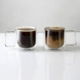 thumbnail image 4 of Double Walled Glass Coffee Drink Mug with Handle - Set of 2 - 8.5oz, 4 of 6