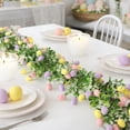 thumbnail image 4 of Easter Egg Eucalyptus Garland - Artificial Greenery Wall Hanging, Faux Vine with Decorative Eggs, Spring Holiday Party Decoration, Home Garden & Mantel Decor for Easter Celebrations, 83in, B, 4 of 5