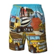 thumbnail image 5 of Naloa Different Construction Site Vehicles Men's Beach Shorts, Surfing shorts, Swim trunks, Quick Dry Swim Trunks for Surfing Beach Fun - Small, 5 of 9