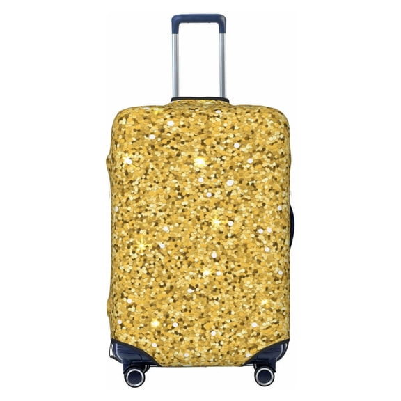 Travel Luggage Cover Protector - Gold Glitter Sparkles Anti-Scratch Suitcase Covers Fits 18-32 Inch Luggage