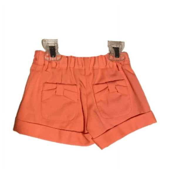 Milly Minis Girls Bow Pocket Shorts, Florescent Coral, Size 3