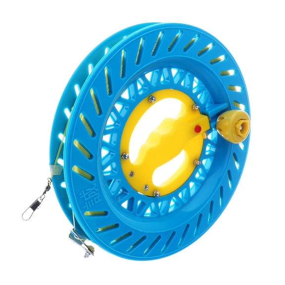 MERIGLARE String Winder, Kite Winding Grip, String Spool, String with Reel, with 700M for Travel, Camping, Yard Blue and Yellow