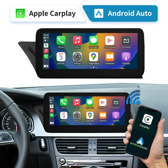 12.3 Inch Car Radio Stereo Multimedia Wireless CarPlay Android Auto for Audi A4 A5 2009-2015 Year with 3GMMI Touch Screen Navigation Mirrorlink