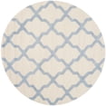 thumbnail image 2 of SAFAVIEH Cambridge Liam Geometric Wool Area Rug, Ivory/Light Blue, 6' x 6' Round, 2 of 6
