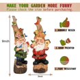 thumbnail image 1 of Gnomos de estatua para decoración de jardín al aire libre - Estatuas de jardín de hadas para decoración al aire libre Gnomo decoración del hogar miniatura grande divertido Res,11 Feliz Sencillez, 1 of 4