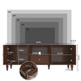 thumbnail image 4 of CBJCBJ 67"Mid-Century Modern TV Stand for TVs up to 75" ,Media Console With Storage and Adjustable Partition , Brown, 4 of 9