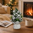 thumbnail image 5 of Mini Tabletop Christmas Tree, Artificial Christmas Trees with Pinecones Red Berries Xmas Tree for Home Office Fireplace Christmas Ornaments, 5 of 7