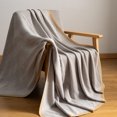 thumbnail image 2 of Striped Knitted Throw Blanket,Super Soft Warm Blanket for Couch, Lightweight Decorative Nap Throw for Bed Sofa,130*220cm, 2 of 5