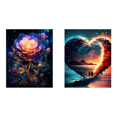 thumbnail image 1 of 5d DIY Full Drill Painting Kit Heart Decor Art 40x50cm, 1 of 7