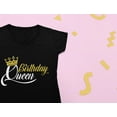 thumbnail image 4 of Birthday Queen Top for Women Girls Birthday V-Neck Fitted Women T-Shirt XX-Large Black, 4 of 5