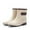 Beige, variant on Fnochy Women's Short Rain Boots, Pull On, Waterproof, Beige