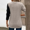 thumbnail image 5 of GigrtiJin Tunic Tops for Womens Dressy Casual Color Contrast Long Sleeve Blouse Crew Neck Streetwear T Shirts, 5 of 6