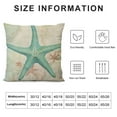 thumbnail image 5 of COMIO  Vintage Ocean Throw Pillow Covers Beach Starfish Sea&nbsp;Turtle&nbsp;Seahorse Scallop Shell Summer Nautical Coastal World&nbsp;Map Decor Pillow Cases Pillowcases, 5 of 5