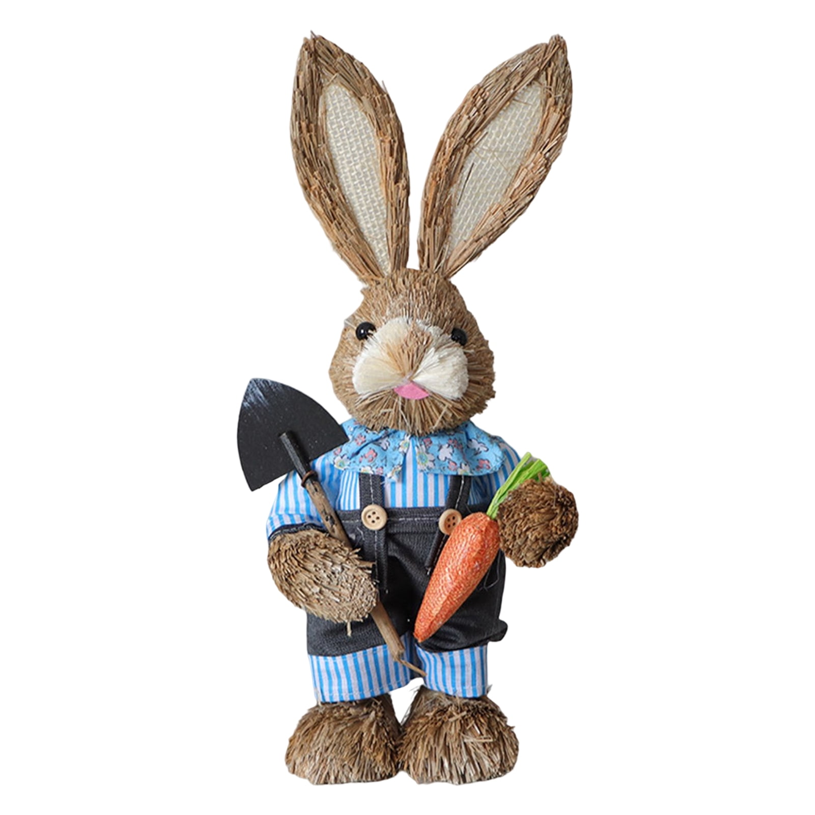 Yoone Hand Woven Artificial Straw Bunny Rustic Realistic Photography ...