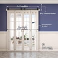 thumbnail image 5 of Sliding Door Track Kit | T Shaped Sliding Door Hardware and Track Kit | 58 Inches Bi-Folding Sliding Door Guide Rail Set, Closet Rail Roller Accessory, 5 of 9