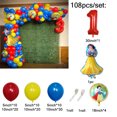 thumbnail image 4 of Kit de 108 guirnaldas de globos de Blancanieves y las princesas de Disney, globos de aluminio con números de 30 pulgadas, decoración para fiestas de cumpleaños, suministros para baby shower, 4 of 5