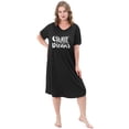 thumbnail image 2 of FEREMO Plus Size Nightgowns for Women V Neck Short Sleeve Nightshirts Sleepwear, 2 of 5