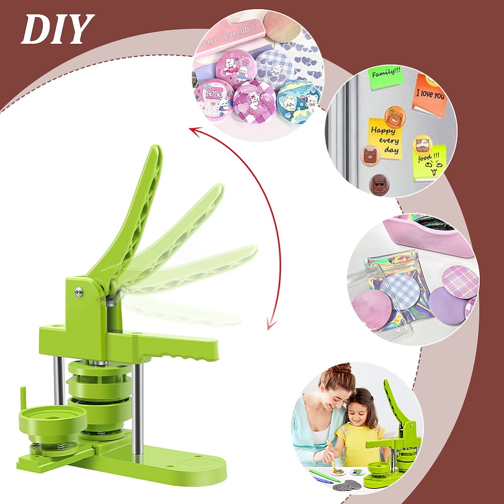 100 Sets Button Maker Supplies 2.28 Inch/ 58mm Pin Back Button Parts Includes Metal Cover Plastic Pin Backs Plastic Clear Film