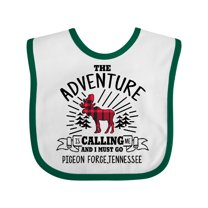 Inktastic Pigeon Forge Tennessee The Adventure is Calling and I Must Go Boys or Girls Baby Bib