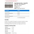 thumbnail image 2 of Spark Plug Set 6 Piece - Compatible with 2009 - 2019 Porsche 911 2010 2011 2012 2013 2014 2015 2016 2017 2018, 2 of 2