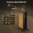 thumbnail image 5 of Romswi Oil Filled Radiator with 4 Modes, Electric heater with Remote and Wheel, Led Display, Digital Thermostat, 24H ON OFF Timer, Child Lock, Overheat & Tip-Over Protection,Indoor 1500W Black, 5 of 9