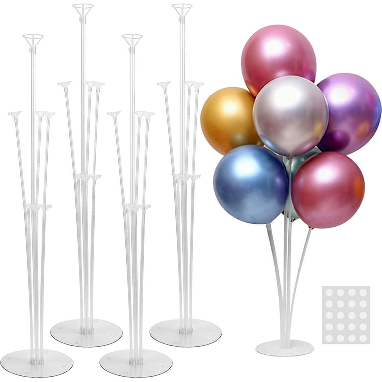 JOYYPOP 4 Sets Balloon Stand Kit, Balloon Sticks with Base for Table  Birthday Baby Shower Graduation Party