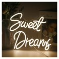 thumbnail image 1 of Sweet Dreams Letrero De Neón Letra Luz Para Dormitorio Habitación Boda Fiesta Bar Club Matrimonio Lámpara De Decoración De Pared 38cm×32cm, 1 of 5