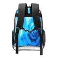 thumbnail image 2 of Honeii Blue Shell Print Clear Backpack Heavy Duty Transparent Bag 17" See Through BookBag for Women Men Adults Work Festival Sports Travel, 2 of 7