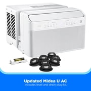 Midea 12,000 BTU Smart Inverter U-Shaped Window Air Conditioner, Energy Efficient Quiet AC Unit, Wi-Fi Enabled – White