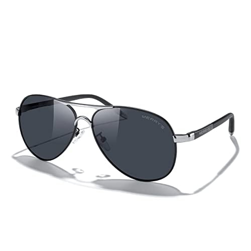 MERRY S Men s Polarized Driving Sunglasses For Men Unbreakable Frame UV400 S8513 Black 61 MERRY S MERRY S