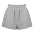 thumbnail image 6 of Only Moment Women's Summer Shorts Polyester Soft High Waist Shorts for Home,Summer with Pockets, Travel and Beach Vacation Summer Shorts Khaki,XL, 6 of 6