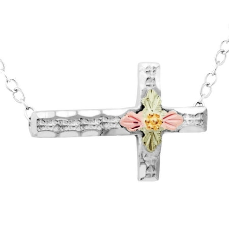 Horizontal Cross - on Silver Horizontal Cross Necklace