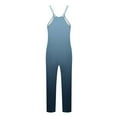 thumbnail image 6 of Sakmal Blue Jumpsuit Women Sleeveless Plus Size Workout Overalls Straight Leg Gradient Long V Neck Pants with Pockets, 6 of 7