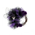 thumbnail image 2 of RnemiTe-amo Halloween Skull Wreath for Front Door,16 Inch Skeleton with Rose Wreath Halloween Skull Leaf Ornaments,Gothic Garland Creepy Decor for Home, 2 of 6
