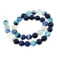 thumbnail image 6 of 2x Agate Smooth Glossy Round Shape Natural Gemst Striped Loose Beads Findings, 6 of 8