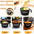 thumbnail image 3 of Layron Ramen Cooker Bowl - 45 oz Microwaveable Noodle Bowl Ramen- BPA Free and Dishwasher Safe Set for Dorm, Small Kitchen, or Officee (black), 3 of 7
