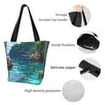 thumbnail image 4 of Honeii Tropical Paradise Window View Print Women Top Handle Satchel Handbags,Fashion Handbag,Messenger Tote Bag Purse for Women,Shoulder Bag Handbag for Travel, Work, 4 of 6