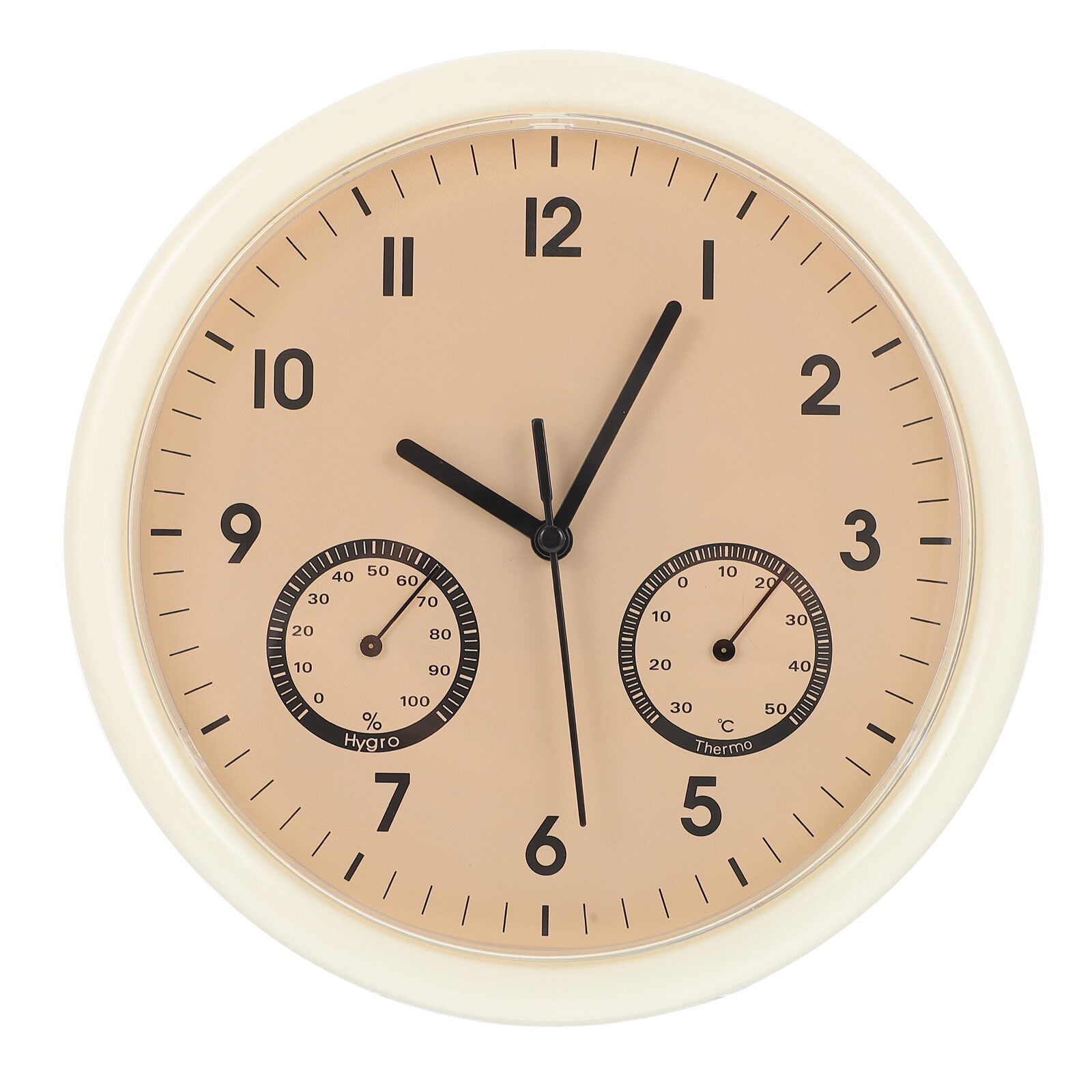 Silent Wall Clock Quiet Sweep Movement Wall Clock with Thermometer