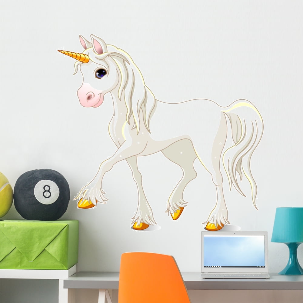 Beautiful Unicorn Wall Decal Mural by Wallmonkeys Vinyl Peel and Stick