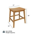 thumbnail image 4 of Smythe Stool Chair Height, (18in) - 2 pack, Pecan, 4 of 13