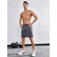 thumbnail image 6 of NORTHYARD Men's 7 Inch Athletic Basketball Shorts with 4 Pockets Workout Gym Short Grey Heather 4XL, 6 of 7