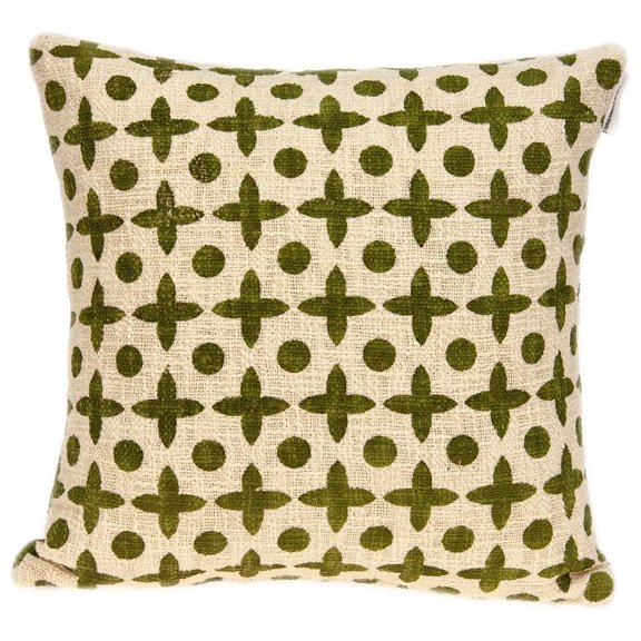 Mediterranean Mastery Transitional Print 18" x 18" Square Pillow, Modern Decorative Pillow for Living Room Sofas and Couches