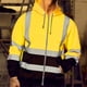 thumbnail image 2 of Penkiiy Chaqueta con capucha de seguridad, sudadera con capucha de color sólido para hombres con tira reflectante de saneamiento Ropa de trabajo a juego de color Zipper Hoodie, 2 of 5